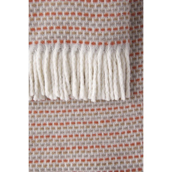 Terrakotavärvi pleed puuvilla seguga 140x180 cm Multi-Zen – Euromant-image-1