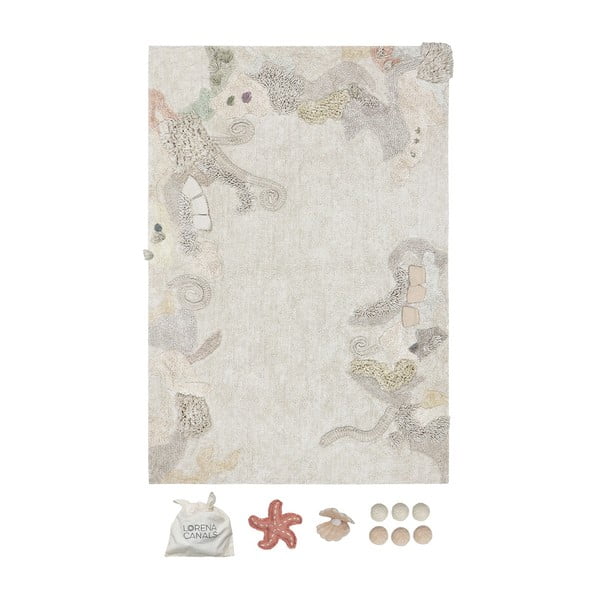 Beež puuvillane laste mänguvaip 140x200 cm Seabed - Lorena Canals-image-3