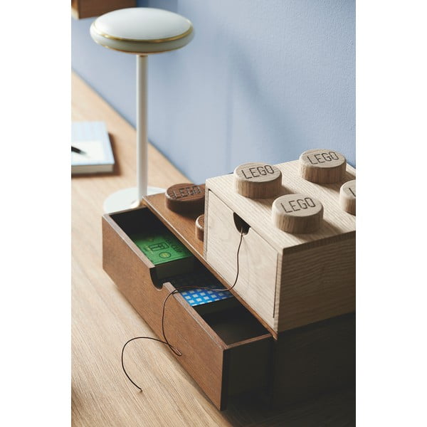 Tumedaks värvitud tammepuidust valmistatud laste hoiukapp Wood - LEGO®-image-2