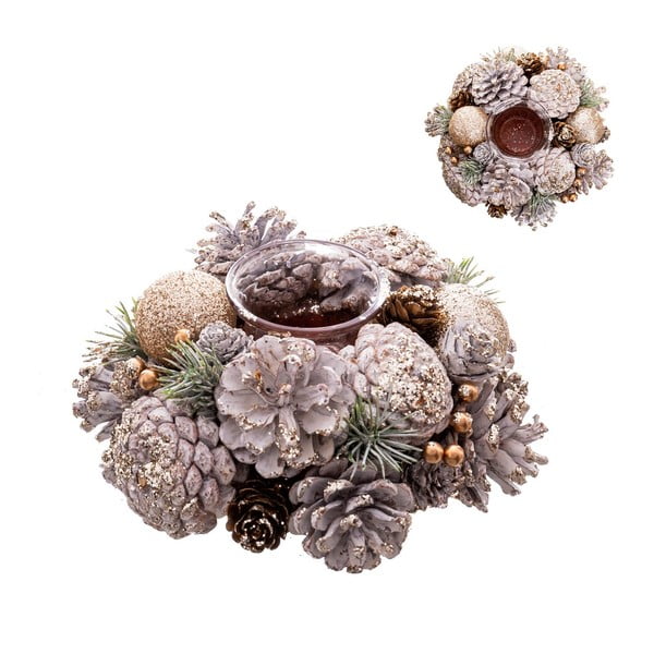 Plastik-klaasist küünlaalus - Casa Selección-image-1