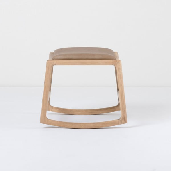 Massiivse tammepuust konstruktsiooniga ja pruunist pühvlinahast detailidega osman Dedo - Gazzda-image-2