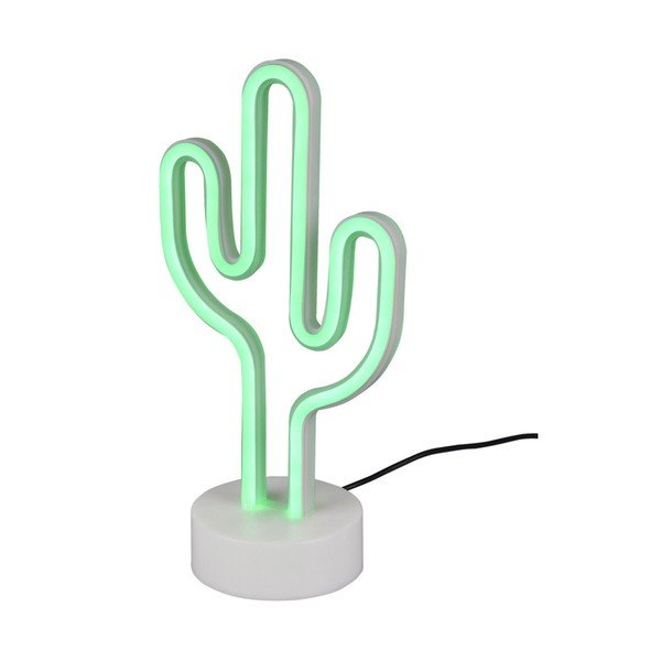 Valge LED laualamp (kõrgus 29 cm) Cactus - Reality