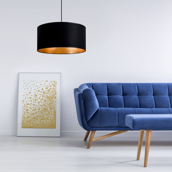 Must rippvalgusti kuldse sisustusega , ⌀ 50 cm Mika - Sotto Luce-image-2