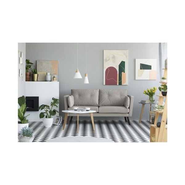 Světle šedá 3místná pohovka Mazzini Sofas Elena-image-2