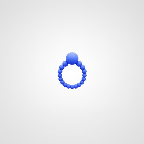 Prsten 1 Bubble královská modrá