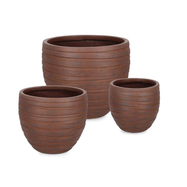Lillepotid komplektis 3 tk ø 46 cm Strips - Bizzotto