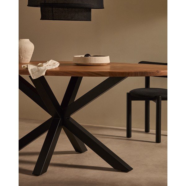 Söögilaud akaatsiapuidust pealispinnaga 100x200 cm Argo - Kave Home-image-1
