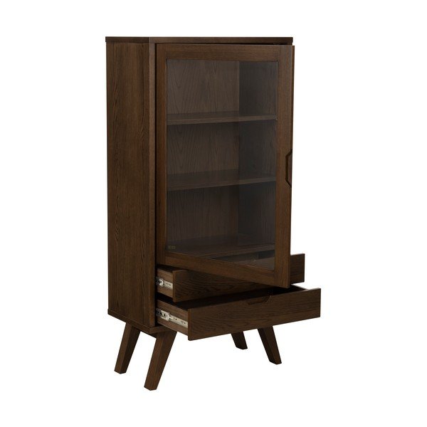 Pruun tammespoonist vitriinkapp 72x145x36 cm A-Line - Actona-image-2