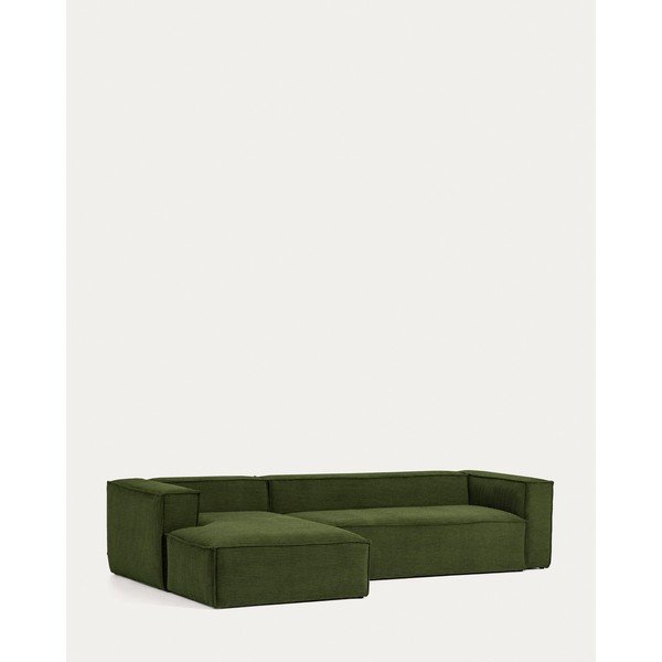 Roheline velvetist nurgadiivan (vasak nurk) Blok - Kave Home-image-2