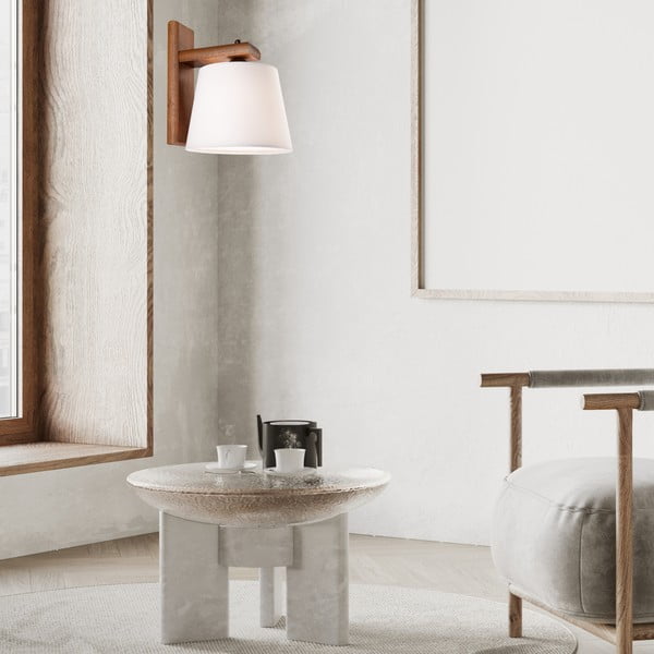 Tumepruun seinalamp ø 20 cm Aida - LAMKUR-image-1