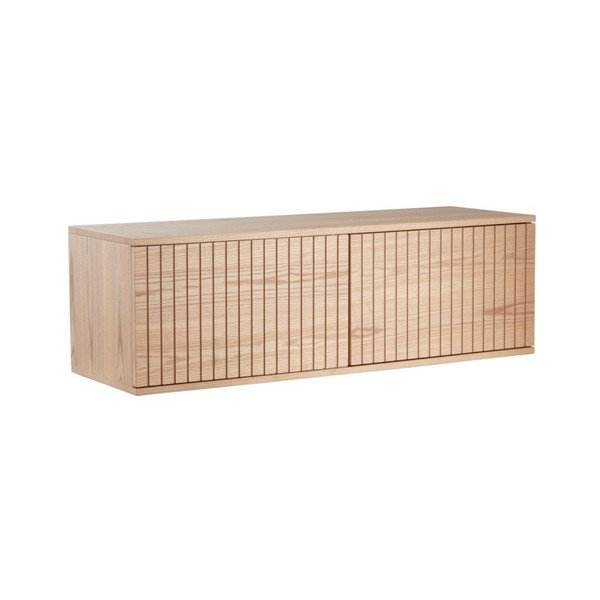 Televiisorilaud saarepuust dekooriga naturaalses värvitoonis 120x38x40 cm Sandviken - Jotex