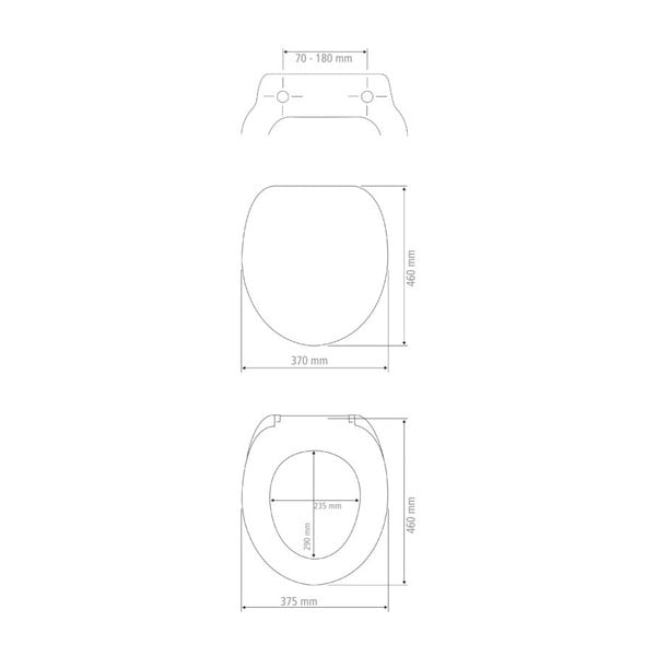 Automaatse sulgemisega tualettruumi iste 37,5 x 46 cm Vorno - Wenko-image-3