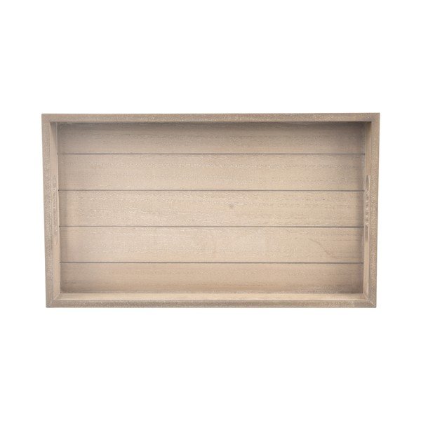 Pruuni värvi serveerimistaldrik pressitud puidust , 34 x 20 cm - Orion-image-1