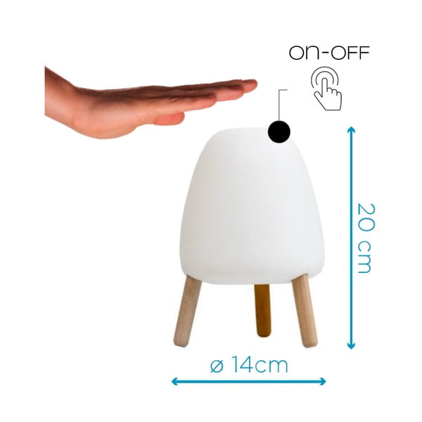 Valge laualamp, kõrgus 20 cm Jelly - Tomasucci-image-2