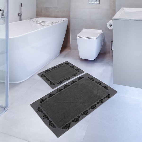 2 tumehallist puuvillast vannitoamattide komplekt Hobby Sapphire - Foutastic