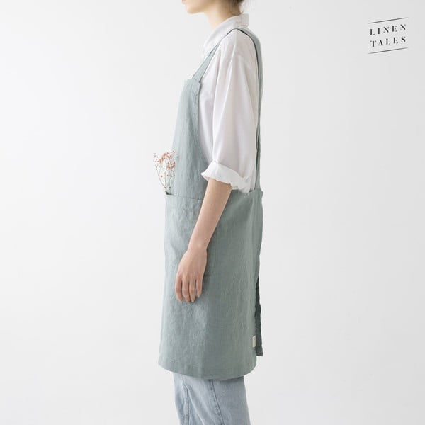 Roheline linane põll, pikkus 80 cm Crossback - Linen Tales-image-2