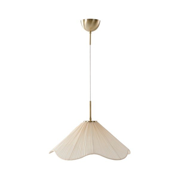 Kreemikas kangast ripplamp ø 50 cm Lunaria - Jotex