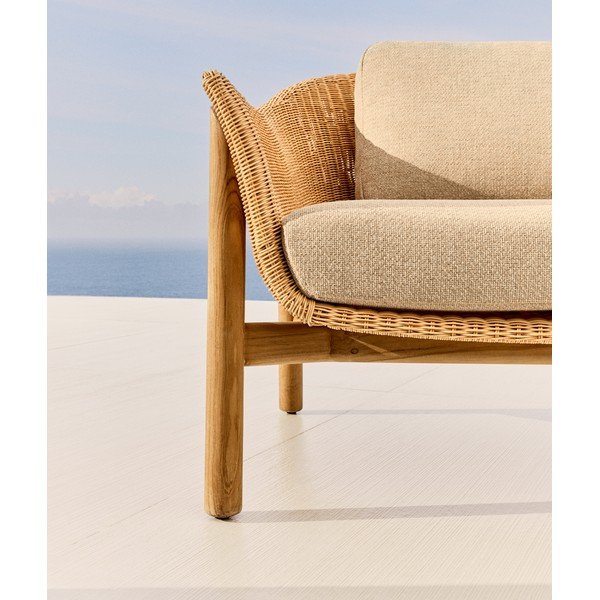 Helehall/naturaalne polsterdatud aiatool Galea - Kave Home-image-2