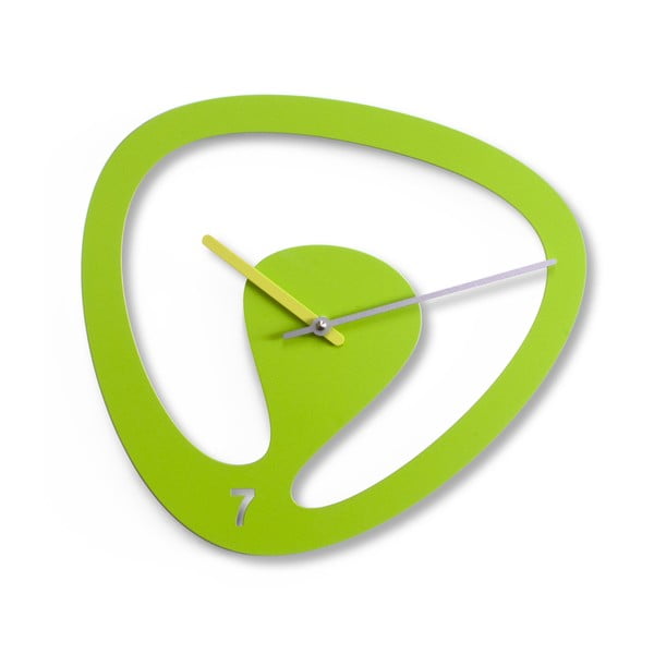 Nástěnné hodiny Seven, zelené