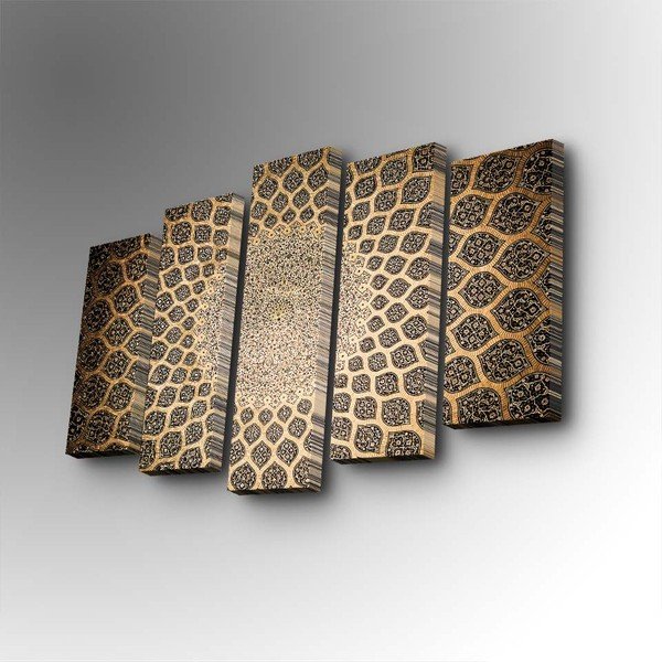 Mitmest osast koosnev maal Abstraktne ornament, 82 x 50 cm - Art Five-image-1