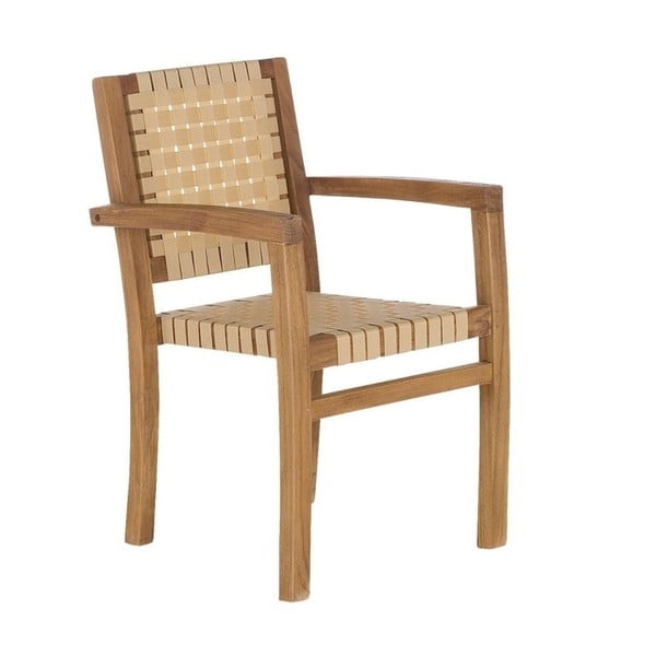 Krémová zahradní židle z recyklovaného teakového dřeva SOB Garden