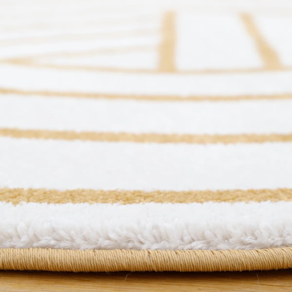 Valge ja kollane vaip, ø 110 cm Luisa - Nattiot-image-3