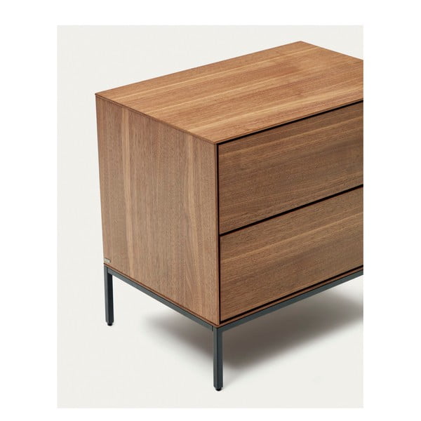 Öökapp pähklipuu dekooriga Vedrana - Kave Home-image-3