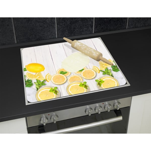 Karastatud klaasist pliidiäärse seina kate 50x56 cm Lemons - Wenko-image-1