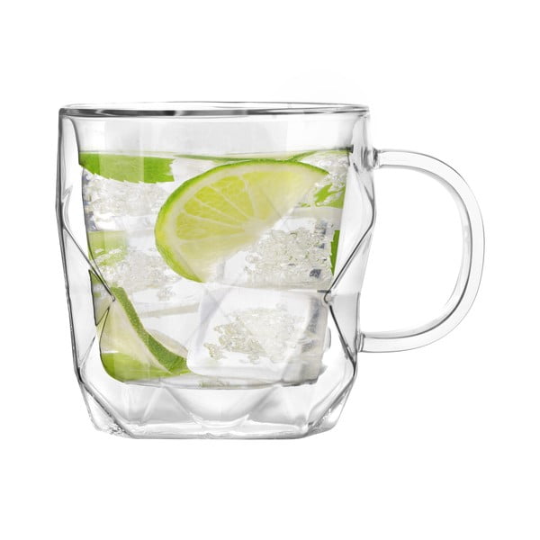 2 topelt seinaga kruusi komplekt, 330 ml Geo - Vialli Design-image-4