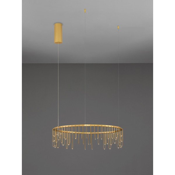 Alumiiniumist hämardatav LED-ripatslamp kuldses värvitoonis, läbimõõduga 65 cm Stellar - Nova Luce-image-3