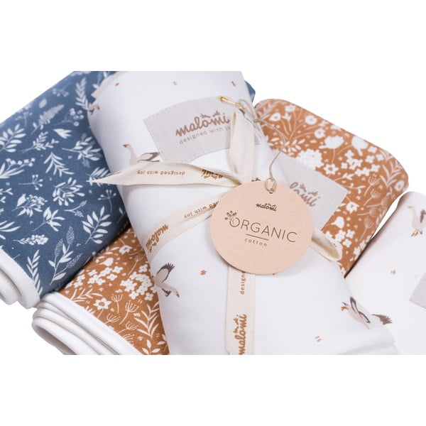 Tumesinine orgaaniline puuvillane beebitekk 110x140 cm Organic - Malomi Kids-image-2