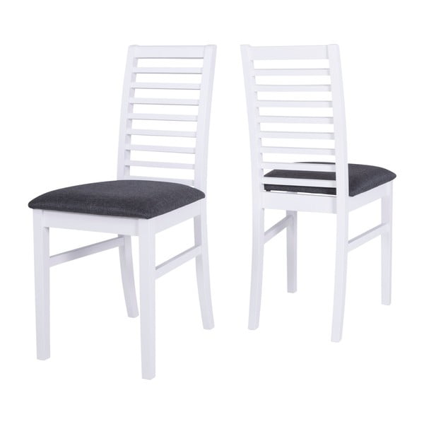 Bílá jídelní židle s konstrukcí z gumovníkového dřeva Canett Gabriel
