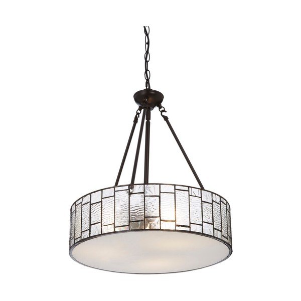 Metallist ripplamp klaasist varjuga, ø 46 cm Waldorf - Premier Housewares-image-3