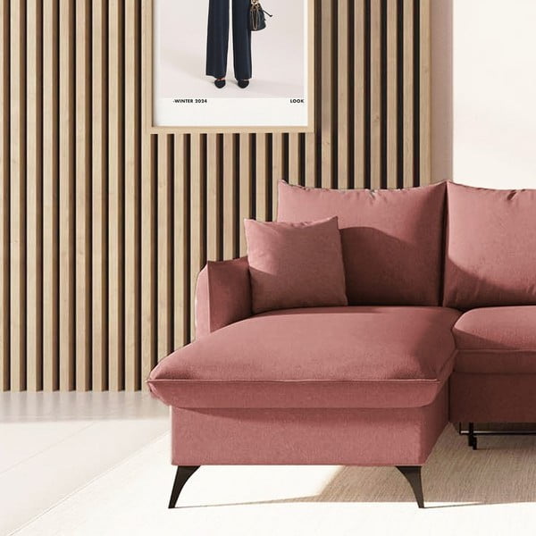 Roosa panipaigaga nurgadiivanvoodi (vasak nurk) Brim - Rodier-image-4