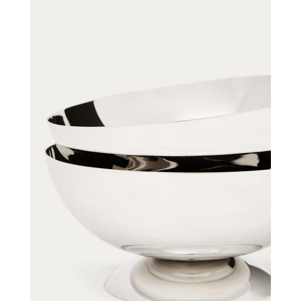 Hõbedased roostevabast terasest serveerimiskausid 2tk komplektis Nirela - Kave Home-image-3