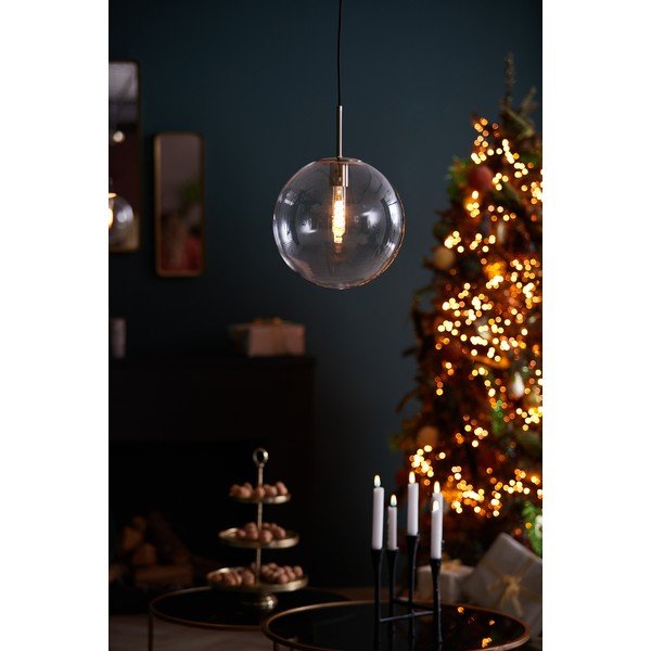 Pronksivärvi rippvalgusti klaasist varjuga ø 30 cm Medina - Light & Living-image-2