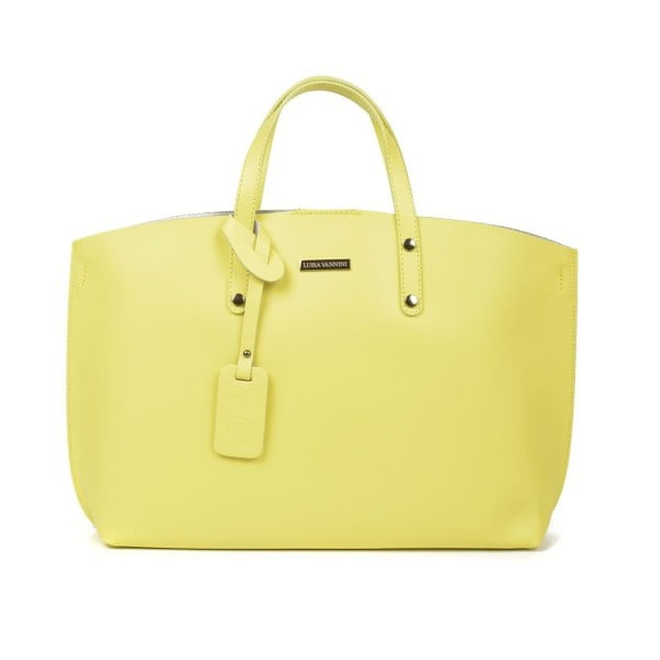 Žlutá kožená kabelka Luisa Vannini Teresa