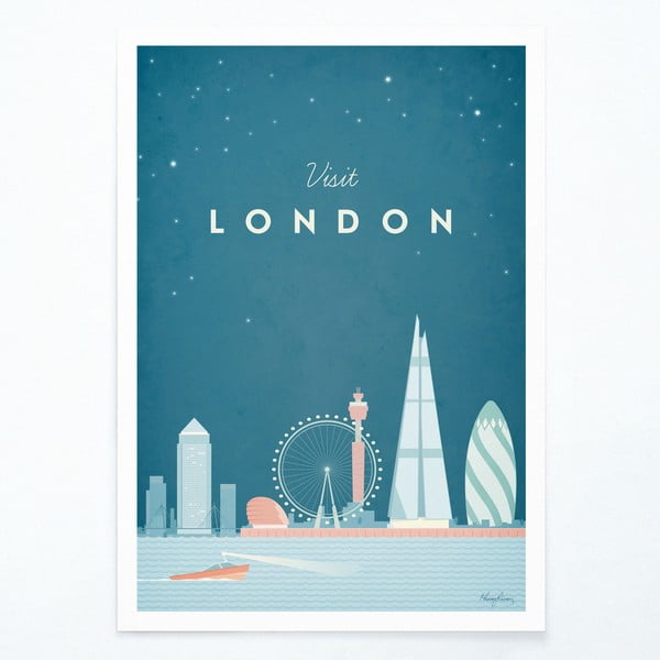 Poster , 50 x 70 cm London - Travelposter