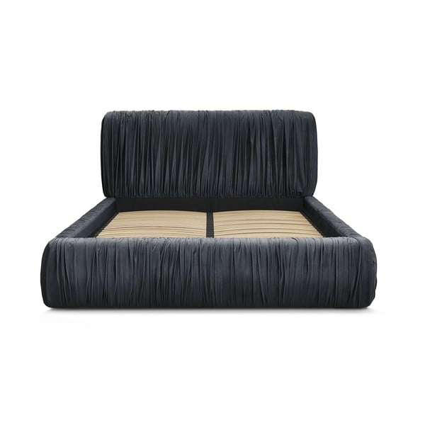 Helesinine polsterdatud kaheinimesevoodi koos panipaigaga 180x200 cm Blair - Bobochic Paris-image-4