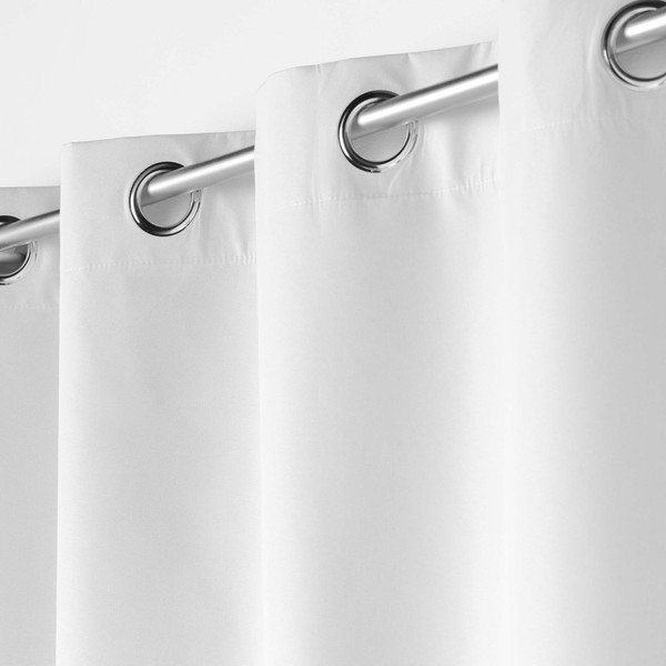 Valge mikrokiududest pimendav kardin 140x260 cm Obscure - douceur d'intérieur-image-1