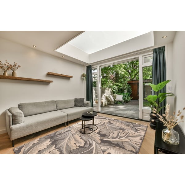 Hall-beež villane vaip 200x300 cm Thea anthracite - Agnella-image-1