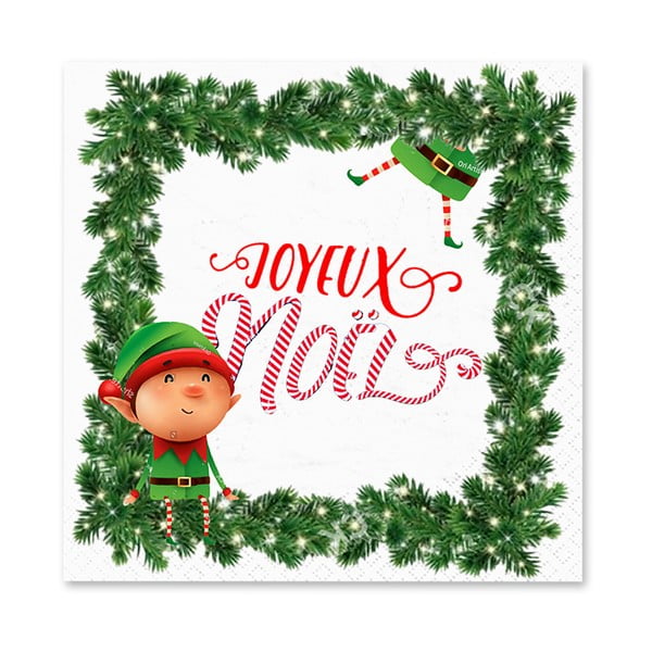 Salvrätikud komplektis 20 tk 33x33 cm Prankster Elf - Homéa