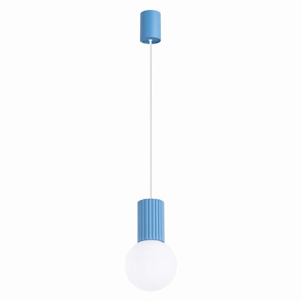 Helesinine opaalklaasist ripplamp ø 12 cm Orbital - Sollux