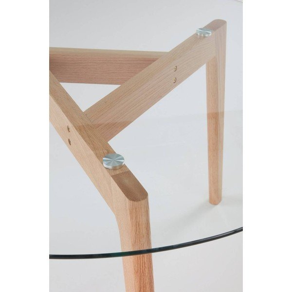Ümmargune tammepuust söögilaud ø 120 cm Malevik - Jotex-image-4