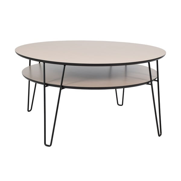 Konferenční stolek s černými nohami RGE Leon, ⌀ 100 cm