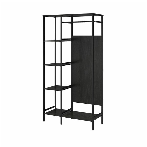 Must tamme värvi riidekapp 95x180 cm Modine - Støraa-image-3