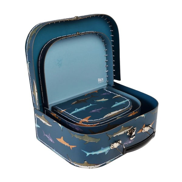 Laste kohvrid 3 komplektis Sharks - Rex London-image-1