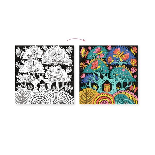 Kunstikomplekt koos 7 kalligraafiamarkeri ja 3D prillidega Les - Djeco-image-1