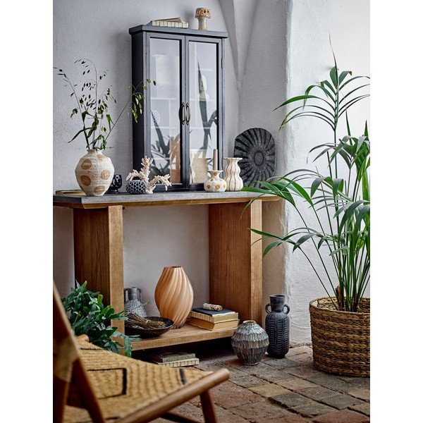 Konsoollaud metallist pealispinnaga naturaalses värvitoonis 40x110 cm Riva - Bloomingville-image-1