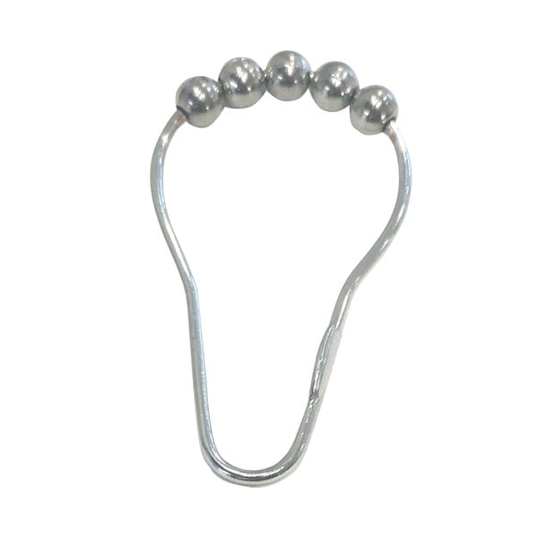 Dušikardina konksud 12tk komplektis, läikiv hõbedane, 3,5 cm Anello - Spirella